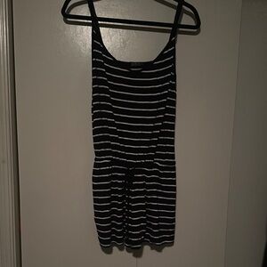 Cotton On Black and White Striped shorts romper
